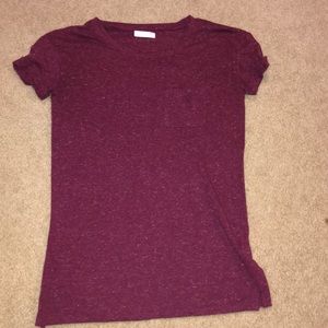 maroon pocket tee